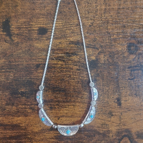 Brighton Jewelry - Brighton Silver and Turquoise Necklace
